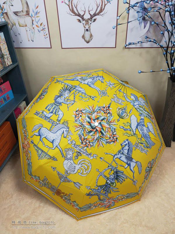 HERMES愛馬仕 年度最新 火爆單品 抽象圖案 晴雨傘 防曬隔熱 防紫外線  zm1104